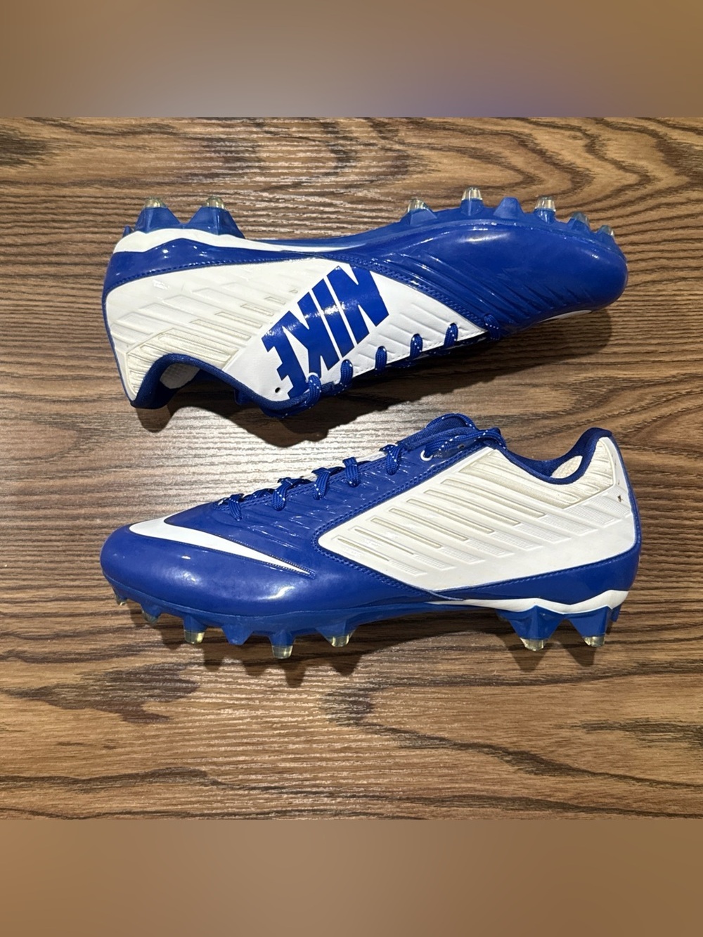 Size 10.5 Nike Vapor Speed Low TD Football Cleats Royal Blue White 668831-109